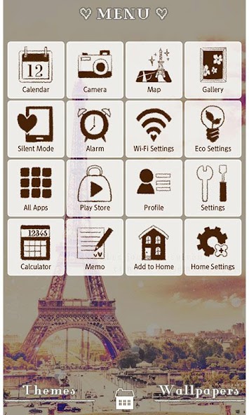 Eiffel Tower Theme-Paris sky-
