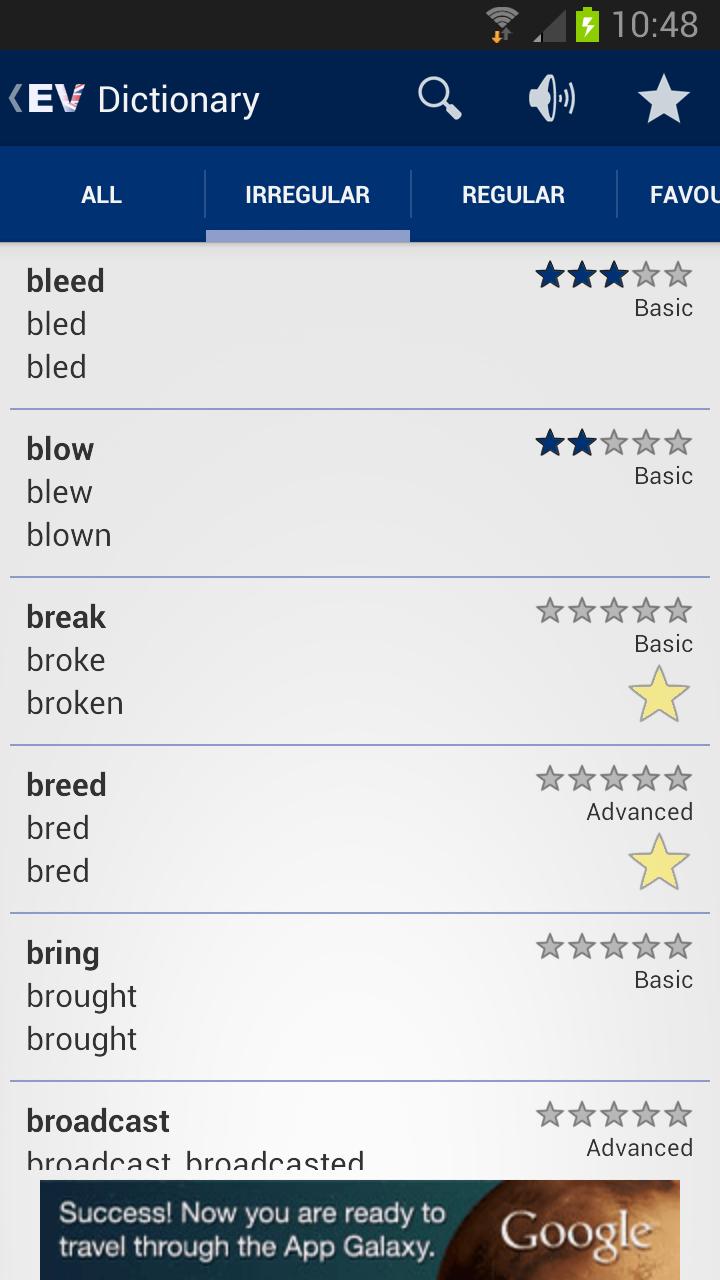English Irregular Verbs Plus