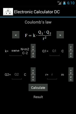 Electronic calculator DC Trial