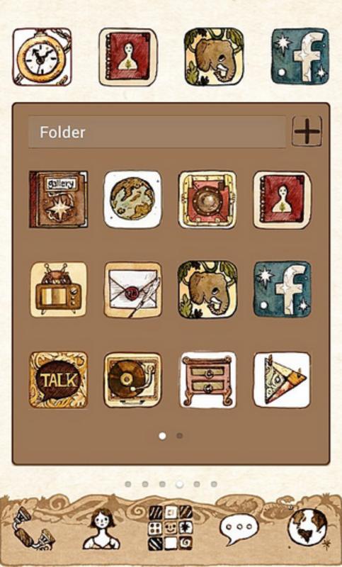 VWatercolor LINELauncher theme