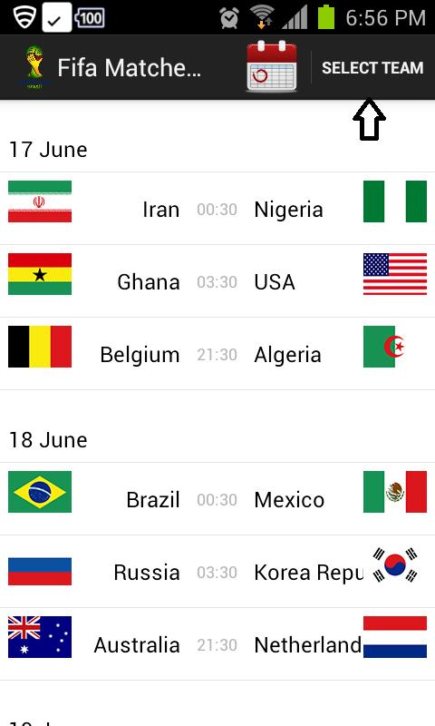 Football WorldCup'14 Scheduler