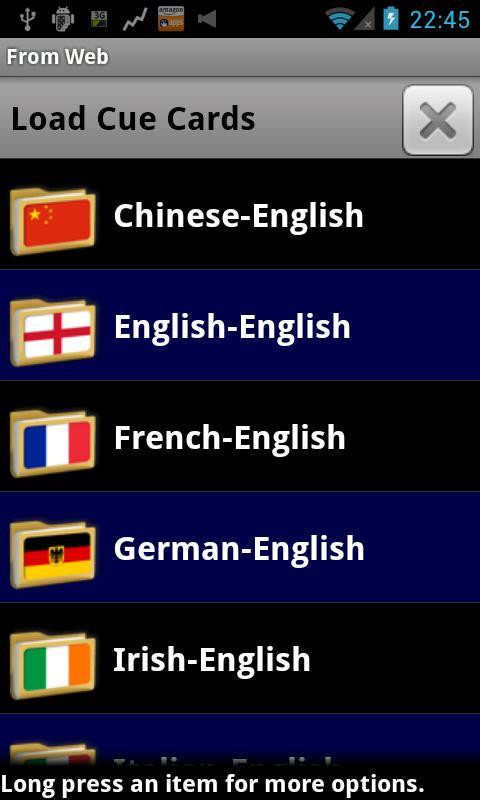 CueBrain! languages french etc
