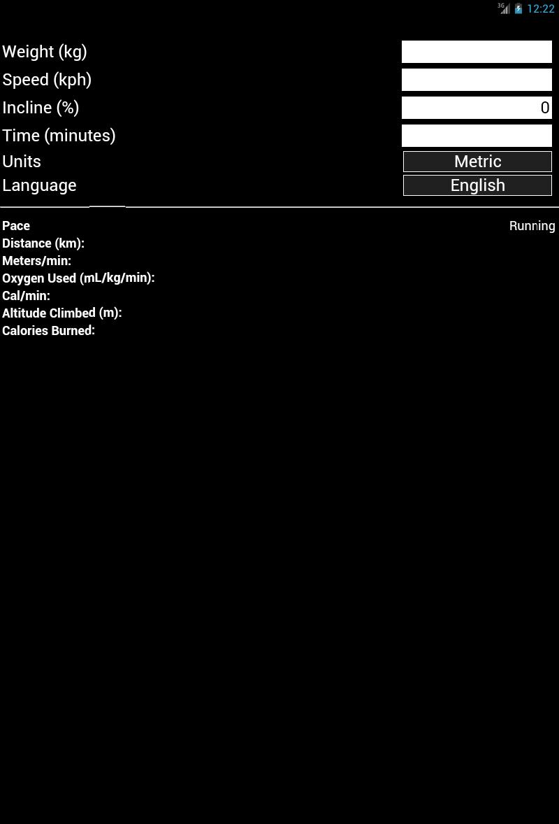 Treadmill Calorie Calculator