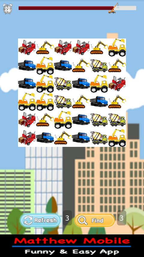 Construction car match game