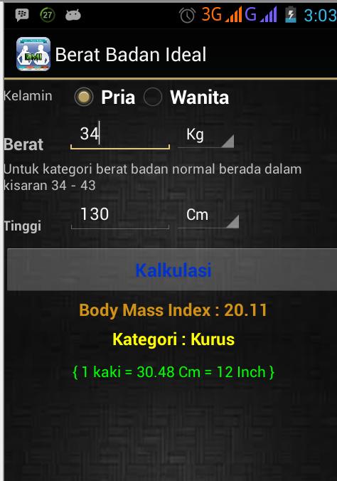 Berat Badan Ideal