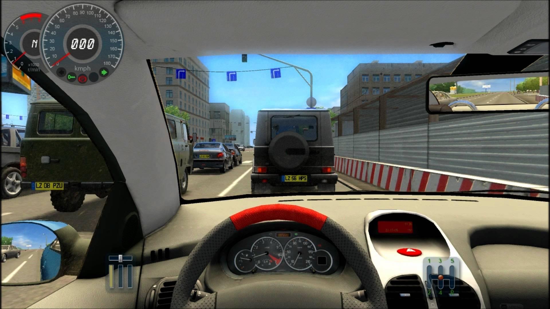 3D Sports Car Driving In City