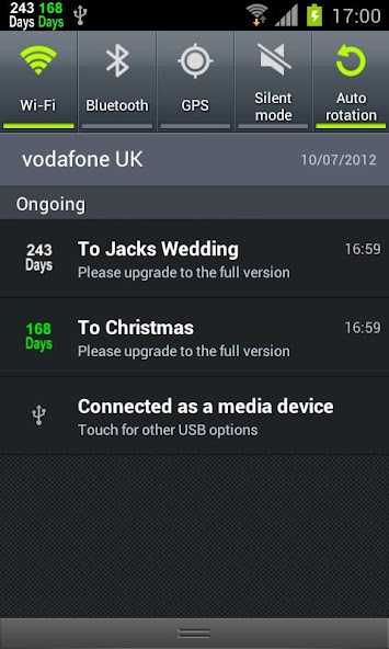 Countdown in Status Bar