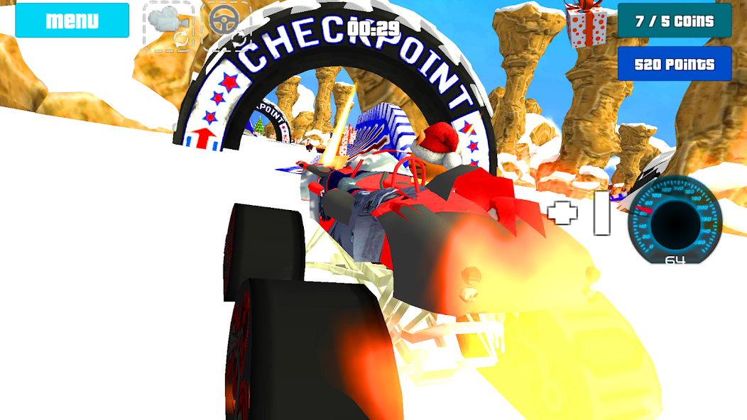 Cat Race Car Snow Drift Stunts