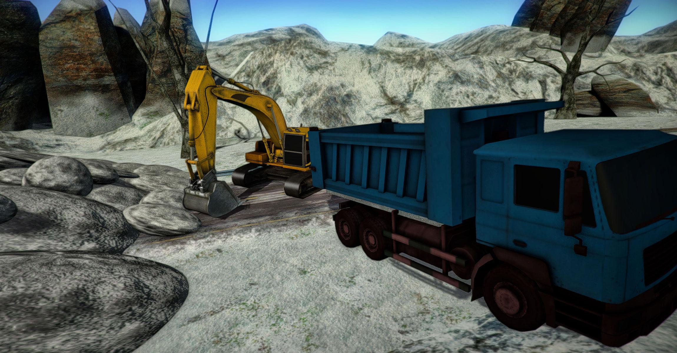 Snow Excavator & Dump Truck 3D