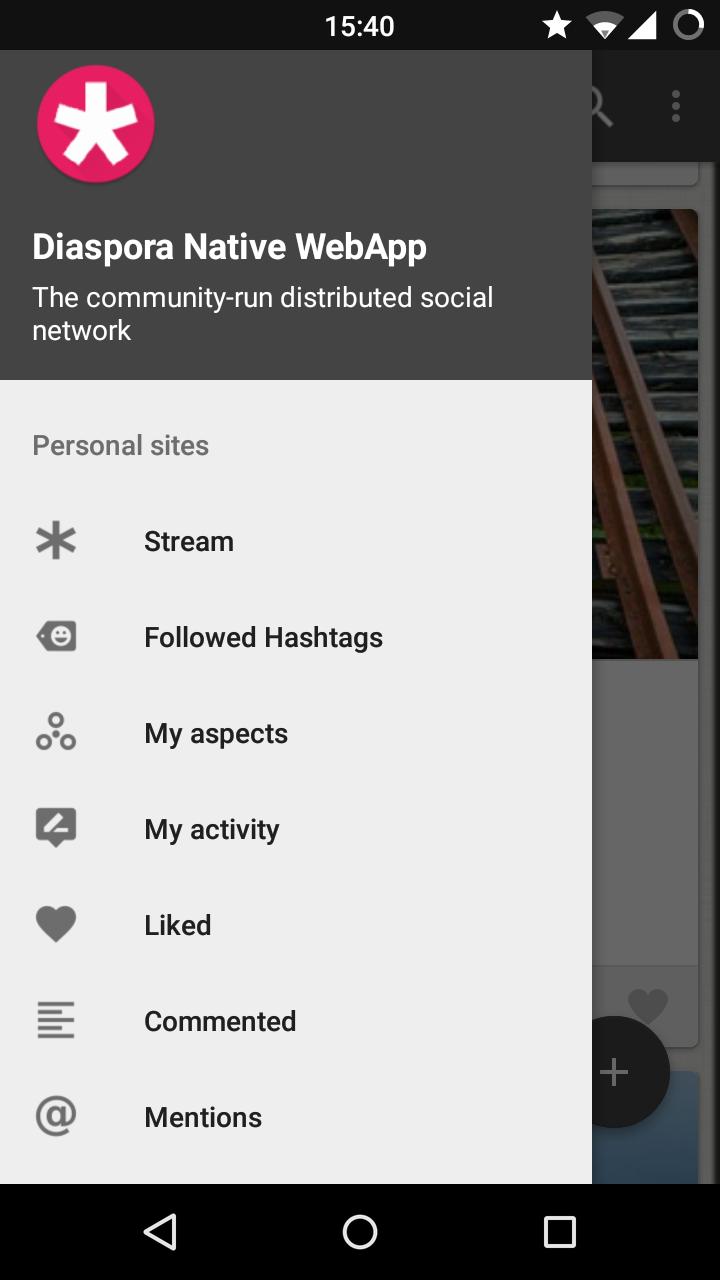 Diaspora Native WebApp