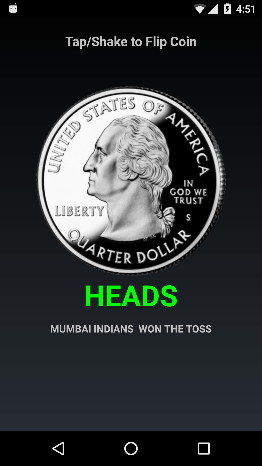 IPL TOSS TRIAL GAME - 2019