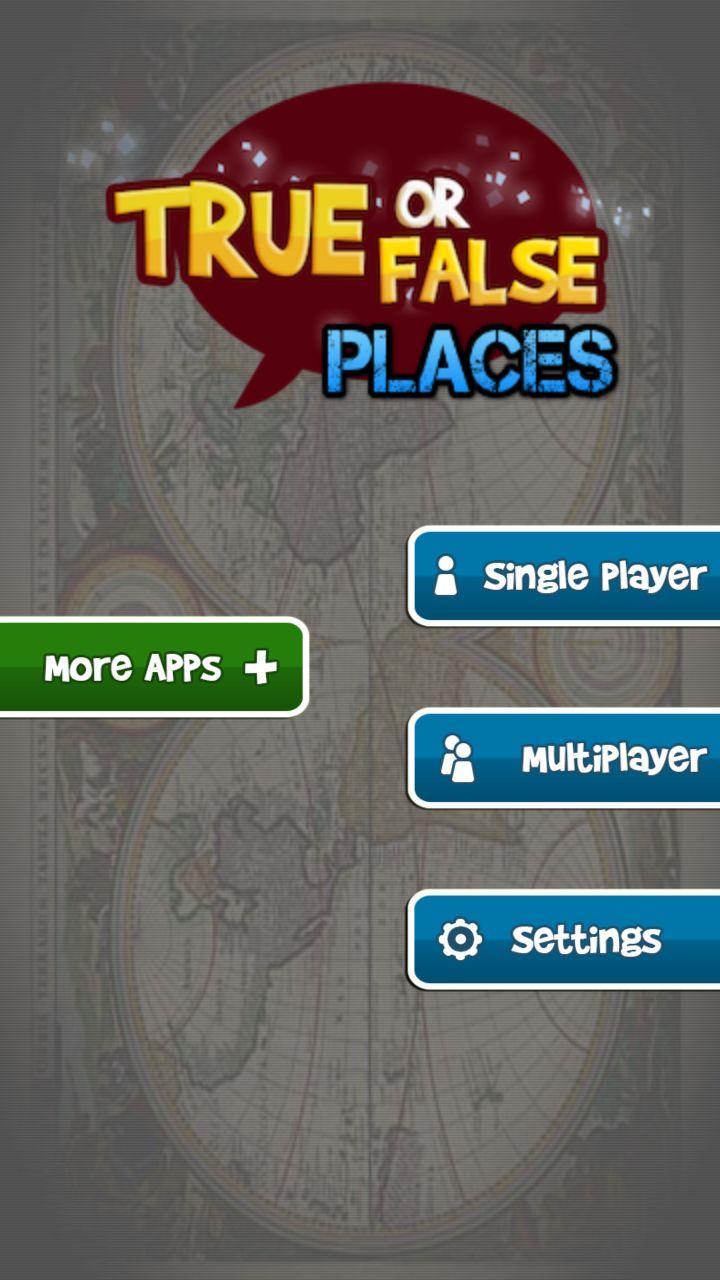 True or False Quiz - PLACES