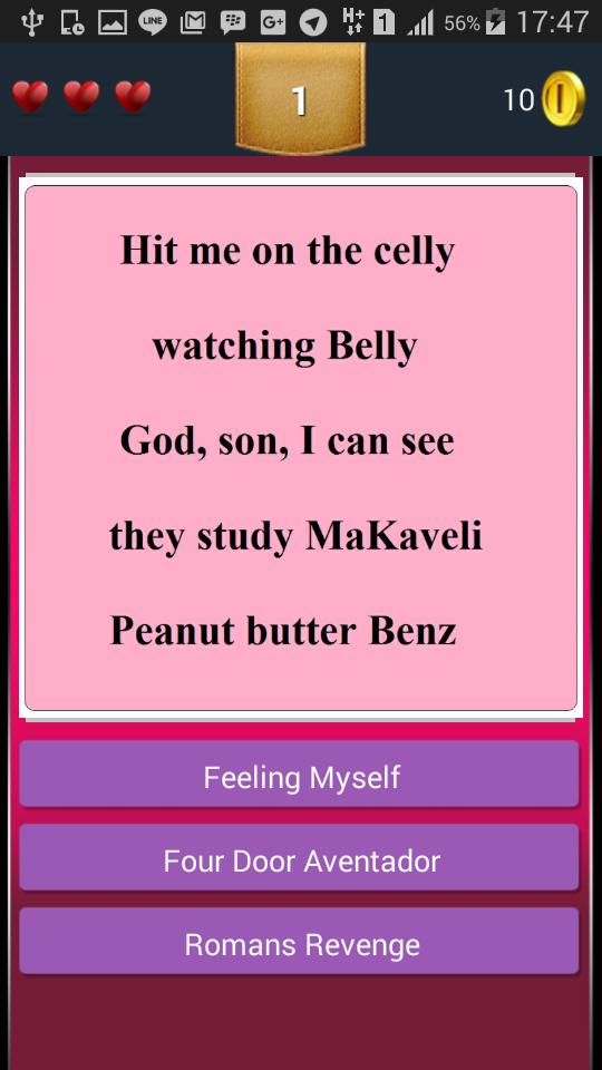 Quiz Nicki Minaj Lyric