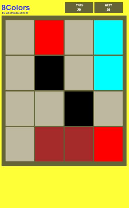 8 Colors Memory Game