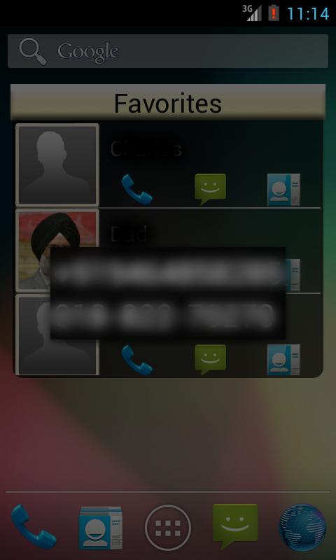 Favorite Contacts Widget
