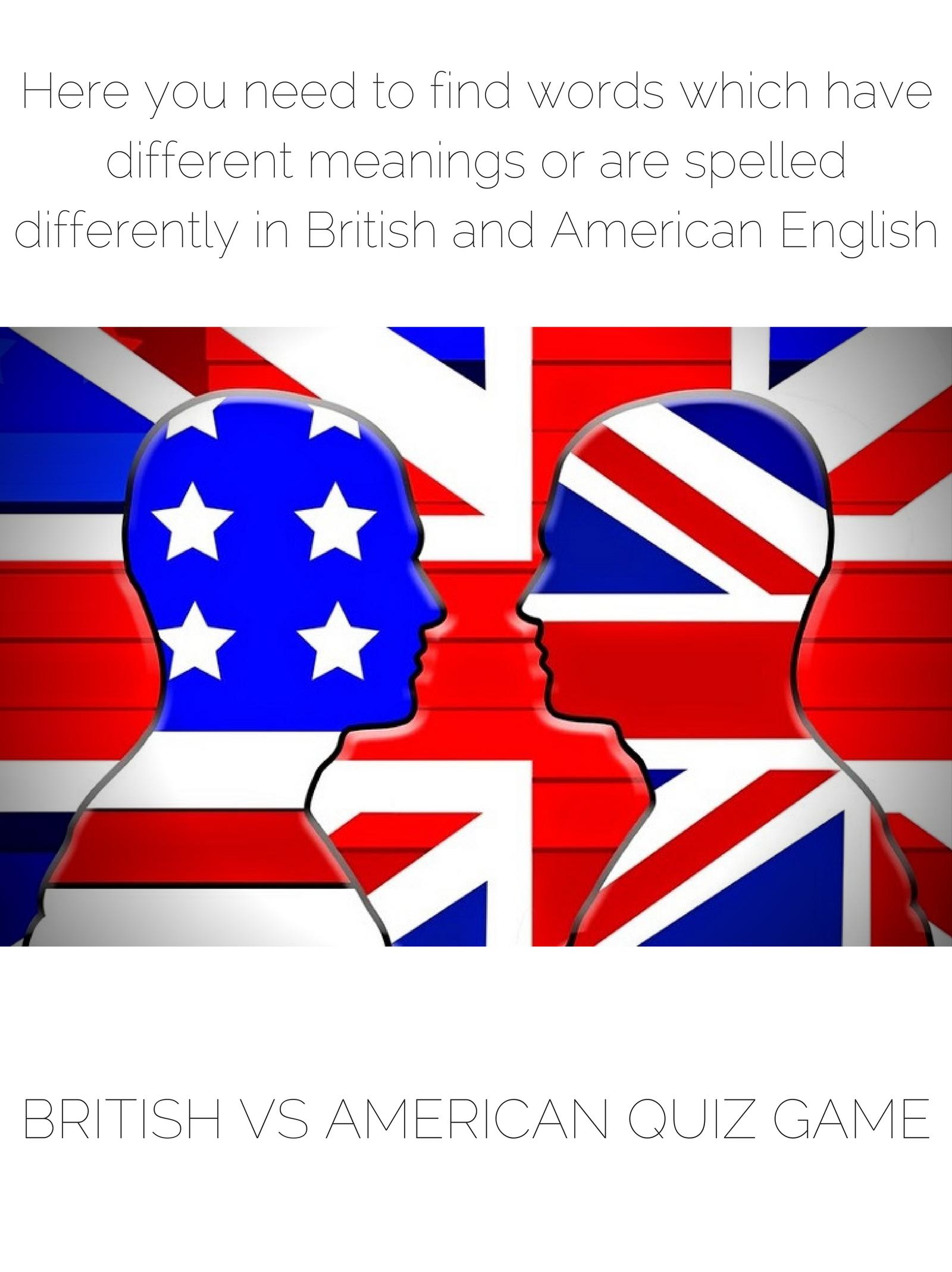 British Vs American English - Quiz Game
