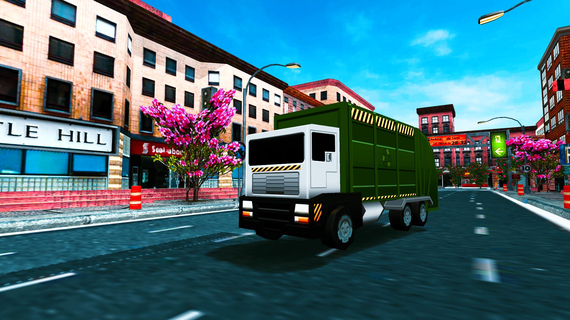 Blocky Garbage Truck Sim