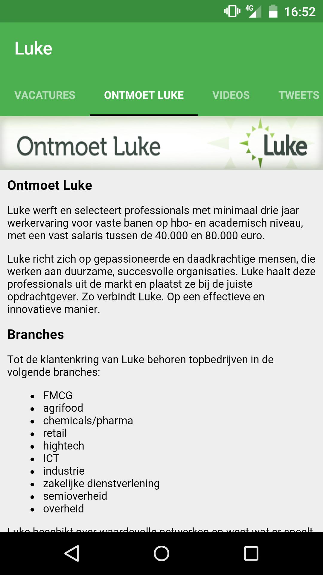 Luke Vacatures
