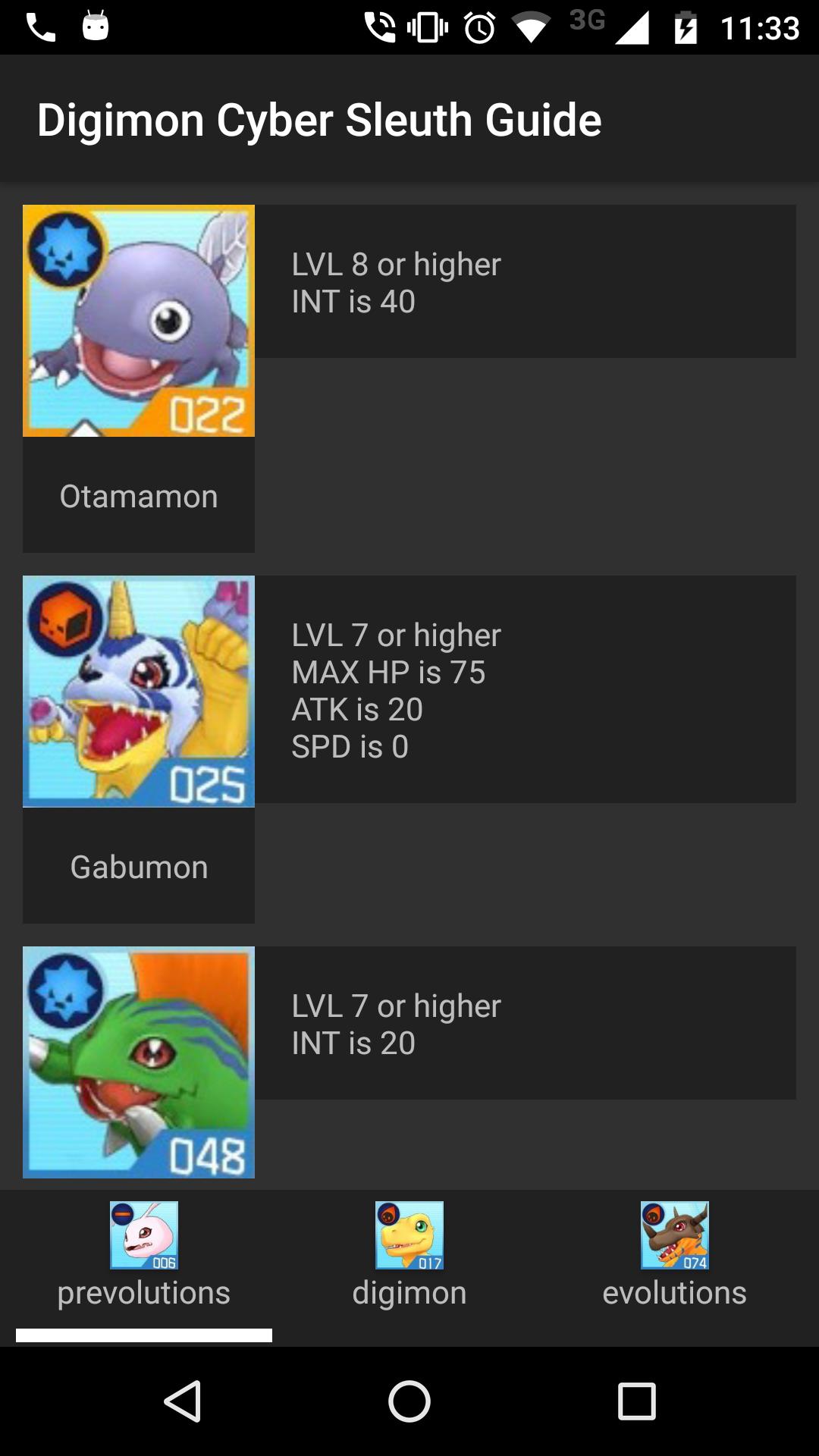 Digievolutions Guide