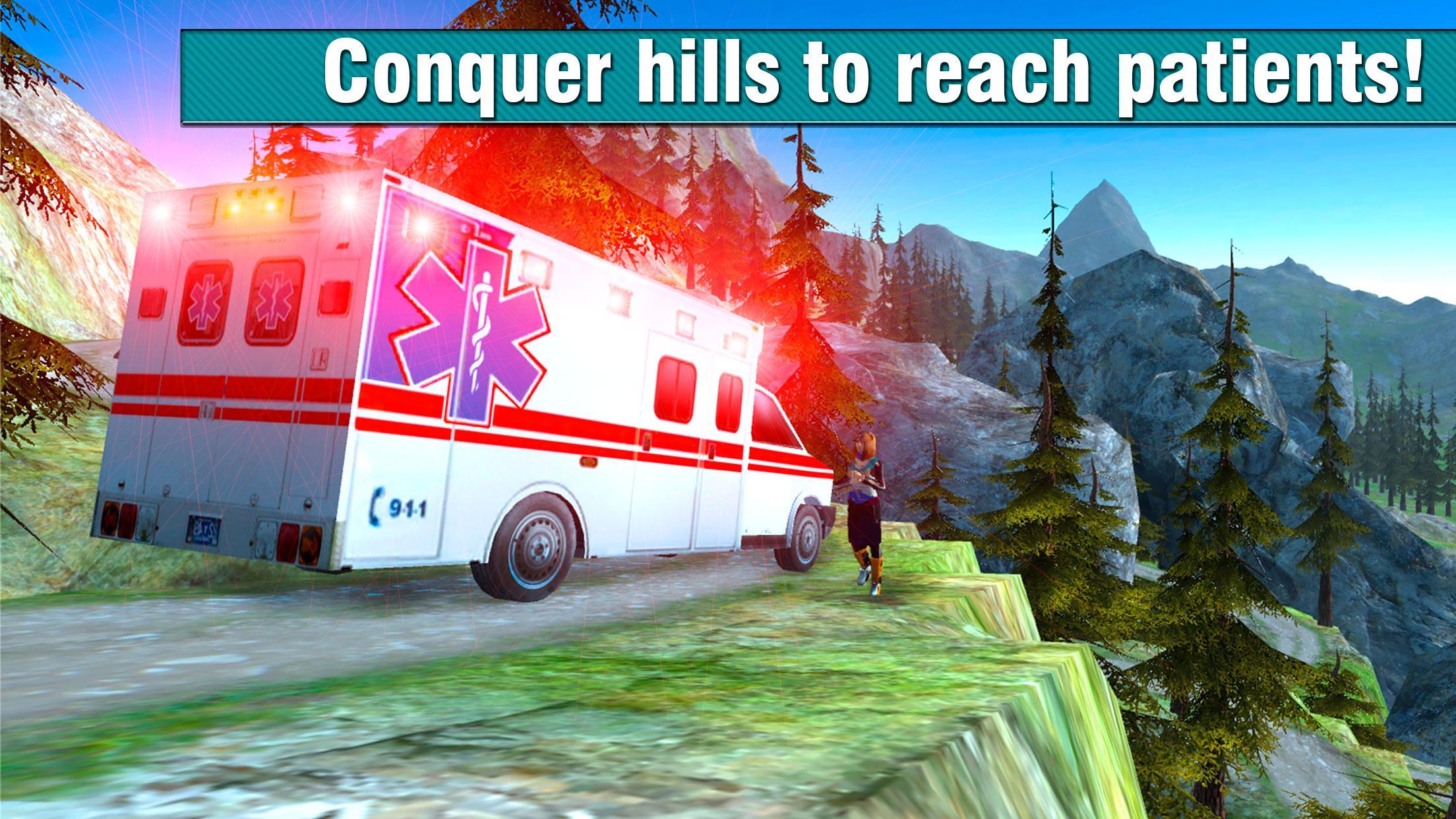 Hill Climb Ambulance Driver 3D