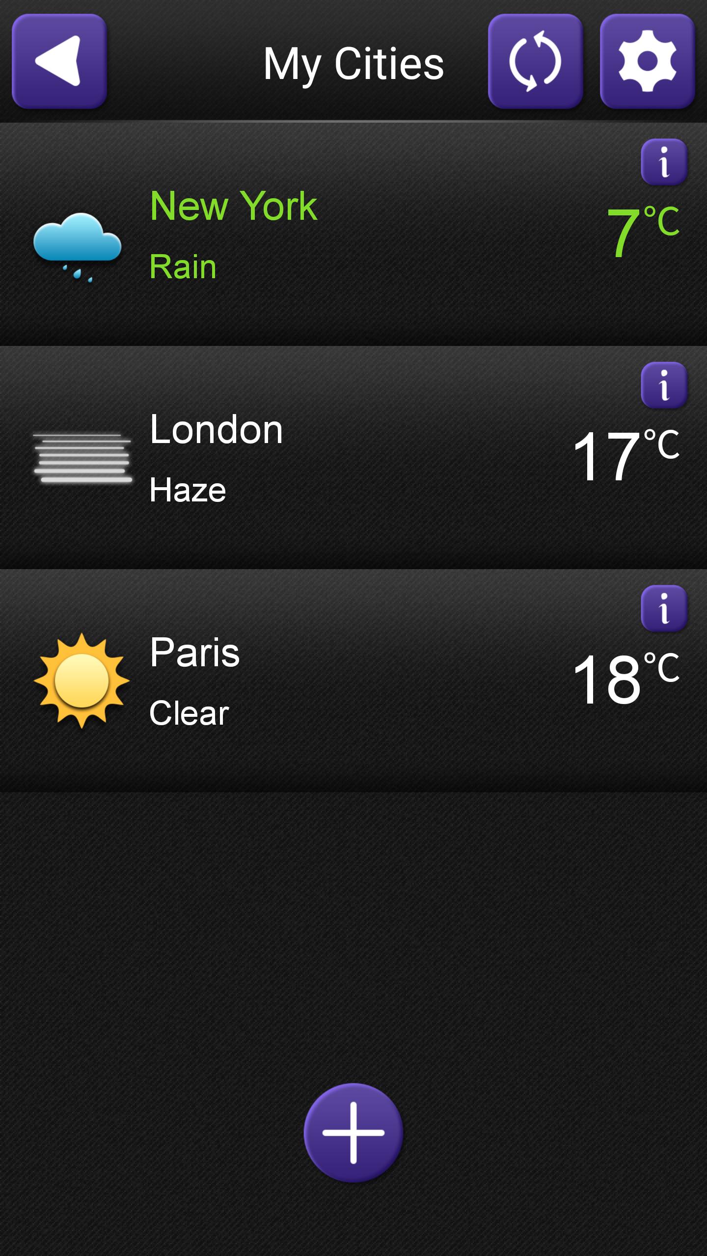 Weather Widget with Clock
