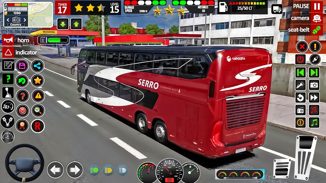 US Bus driving bus Driver 3D