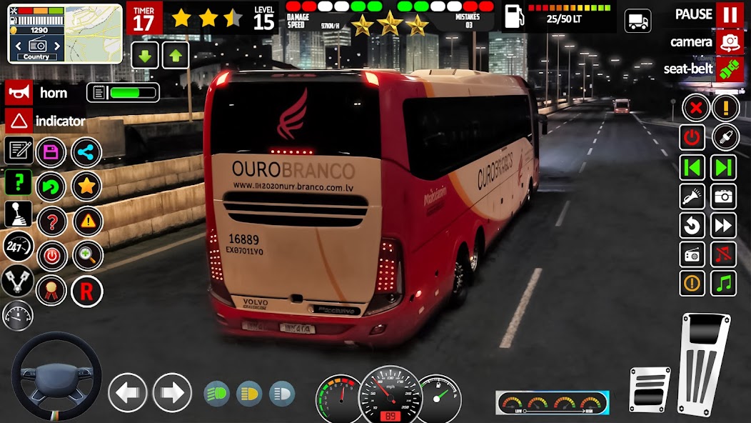 US Bus driving bus Driver 3D