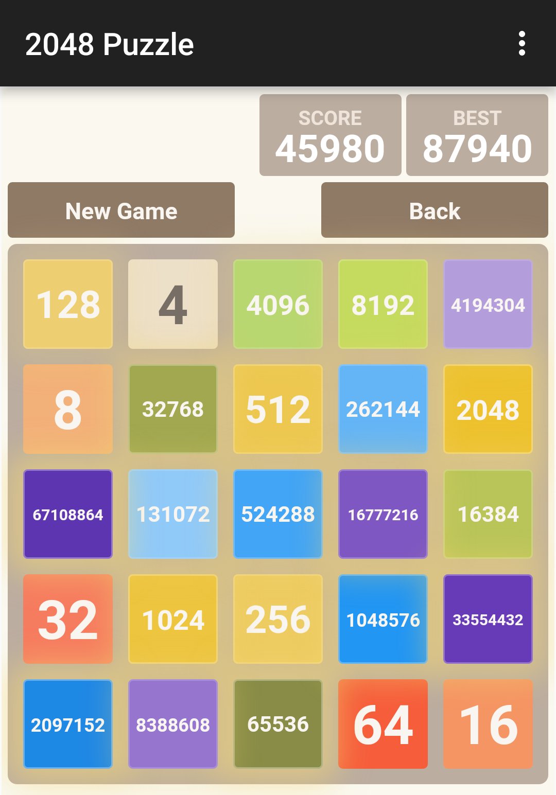 2048 Puzzle 8x8 Extreme