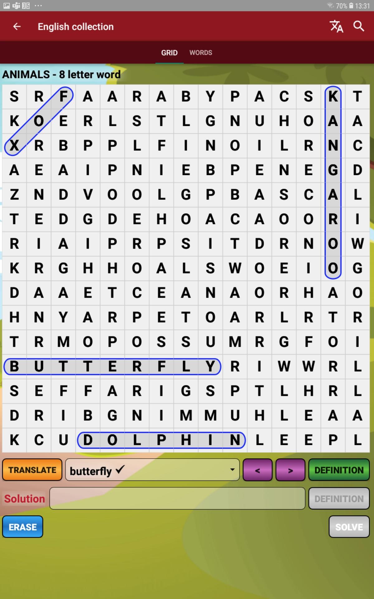 Word Search & Definition (LX)