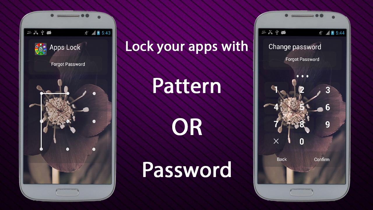 Apps Lock Pattern and Password