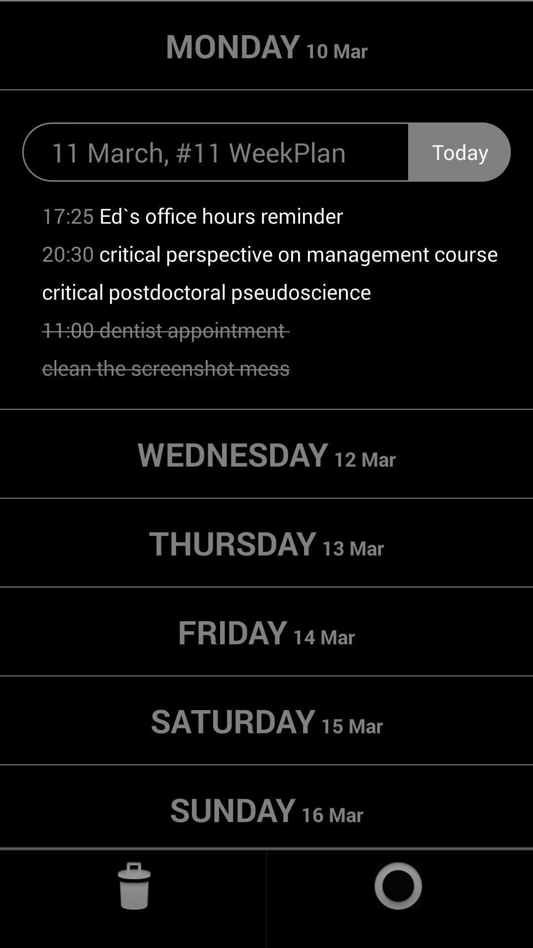 WeekPlan: Simple Planner