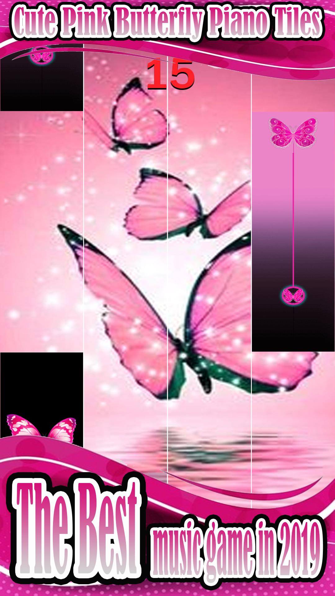 Cute Pink Butterfly Piano Tiles