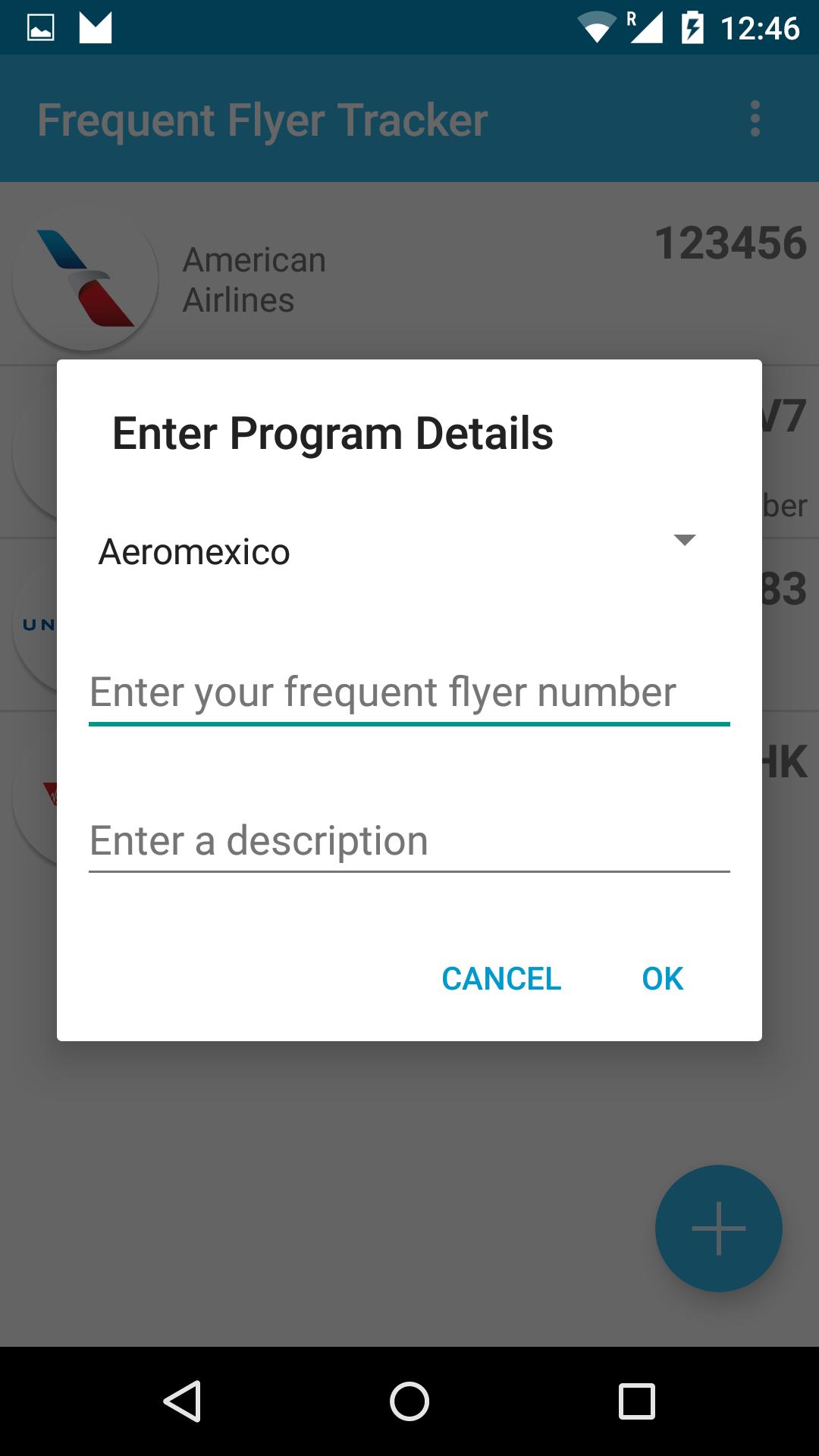 Frequent Flyer Tracker