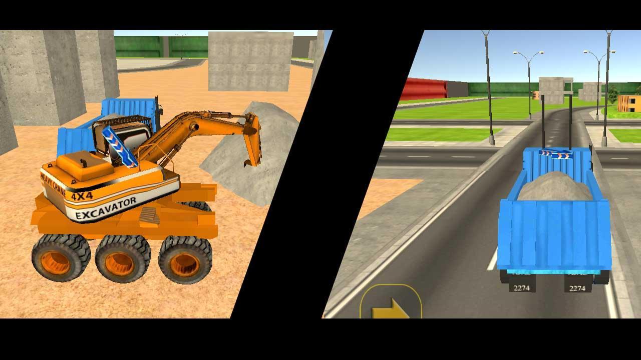 City Heavy Excavator Crane Sim