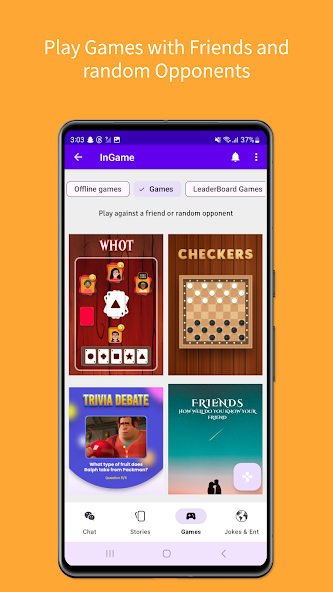 Ingame: chat, videos and games
