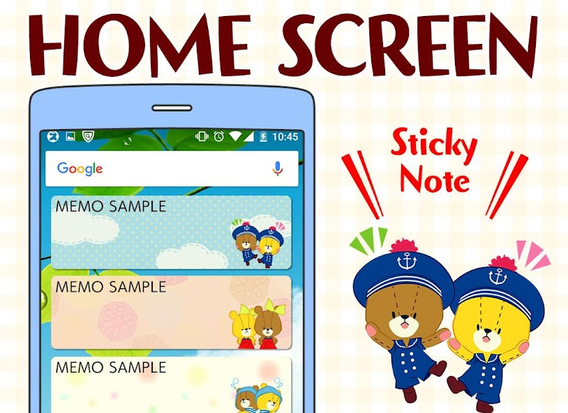 Memo pad TINY TWIN BEARS notes