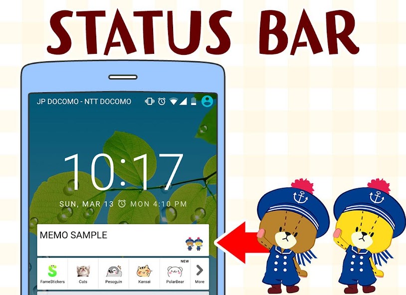 Memo pad TINY TWIN BEARS notes