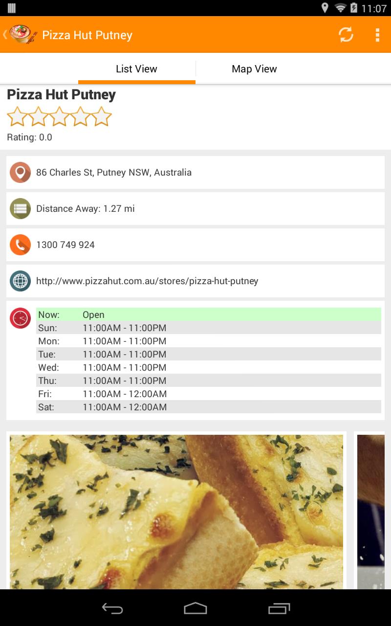 Food Finder: Places to Eat