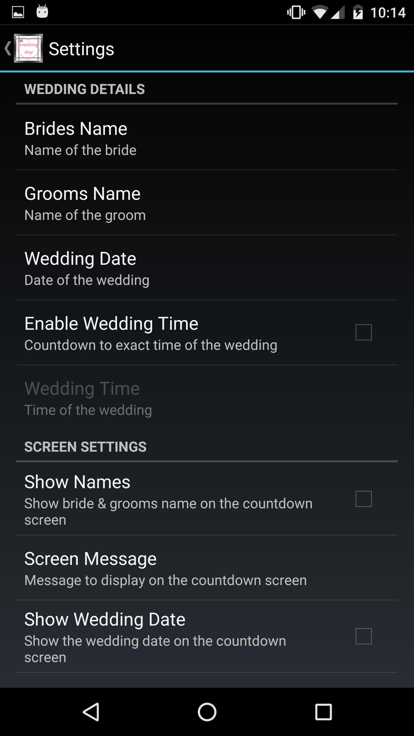 My Wedding Countdown