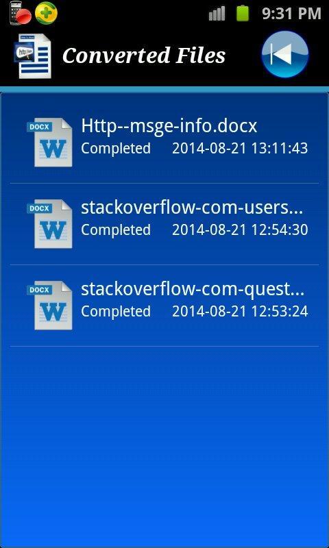 Web page To Word Converter