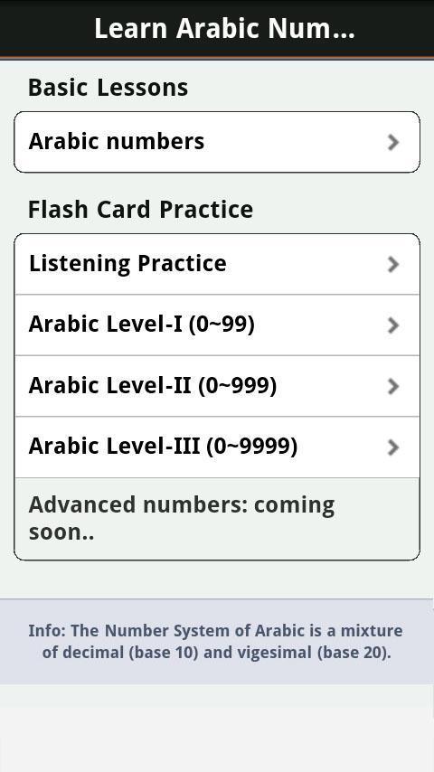 Arabic Numbers & Counting