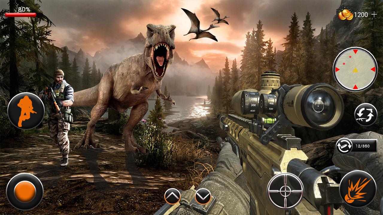 Dino Attack Gun Strike Professional Hunting Jungle