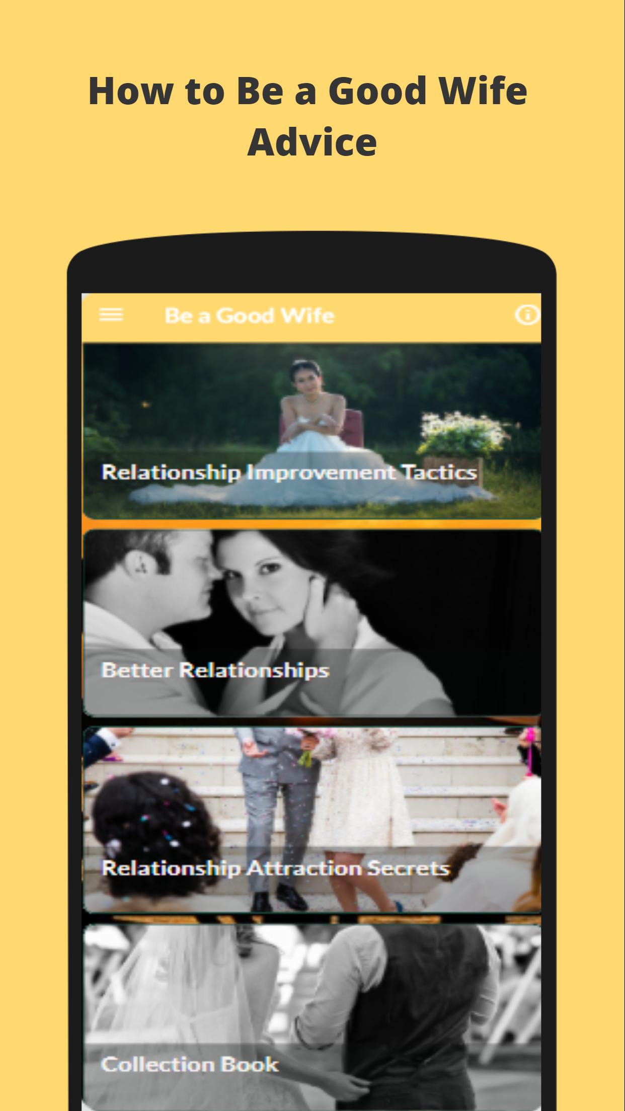 How to Be a Good Wife Advice