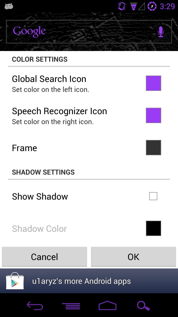 Custom ICS Search Widget