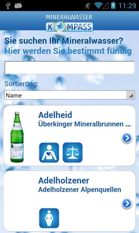 Mineralwasserkompass