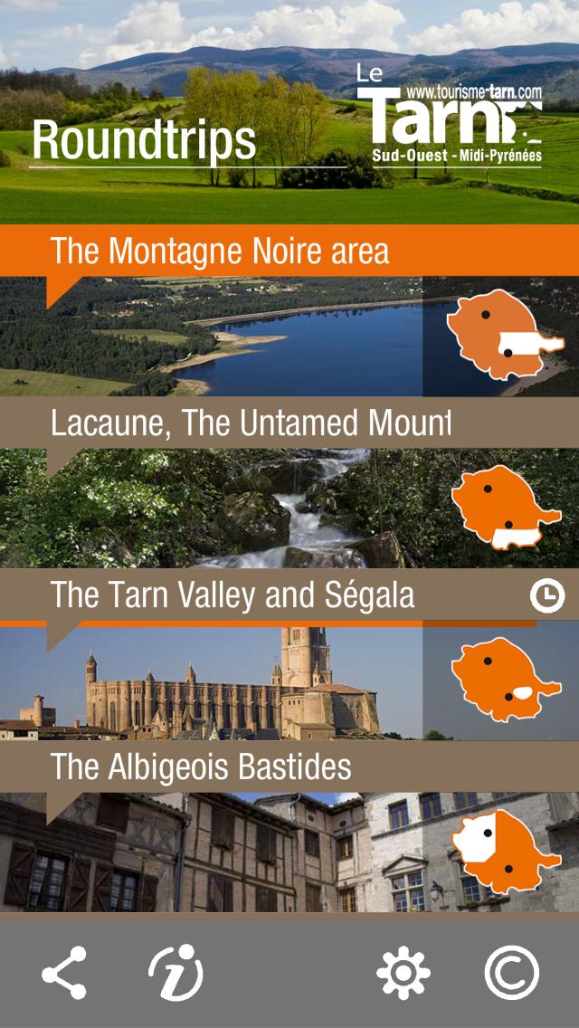 Tarn tourist circuits