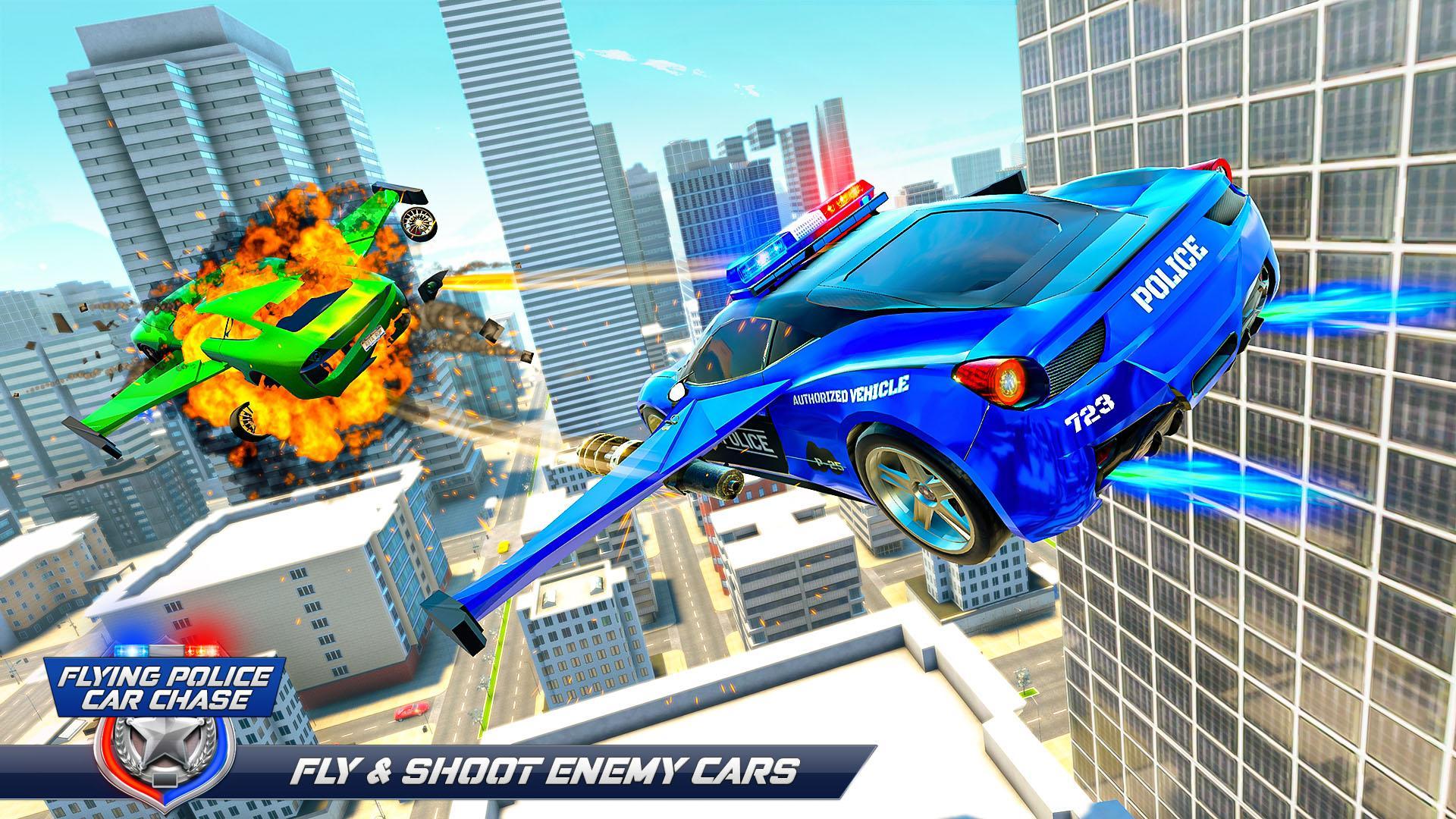 Flying Police Car Chase