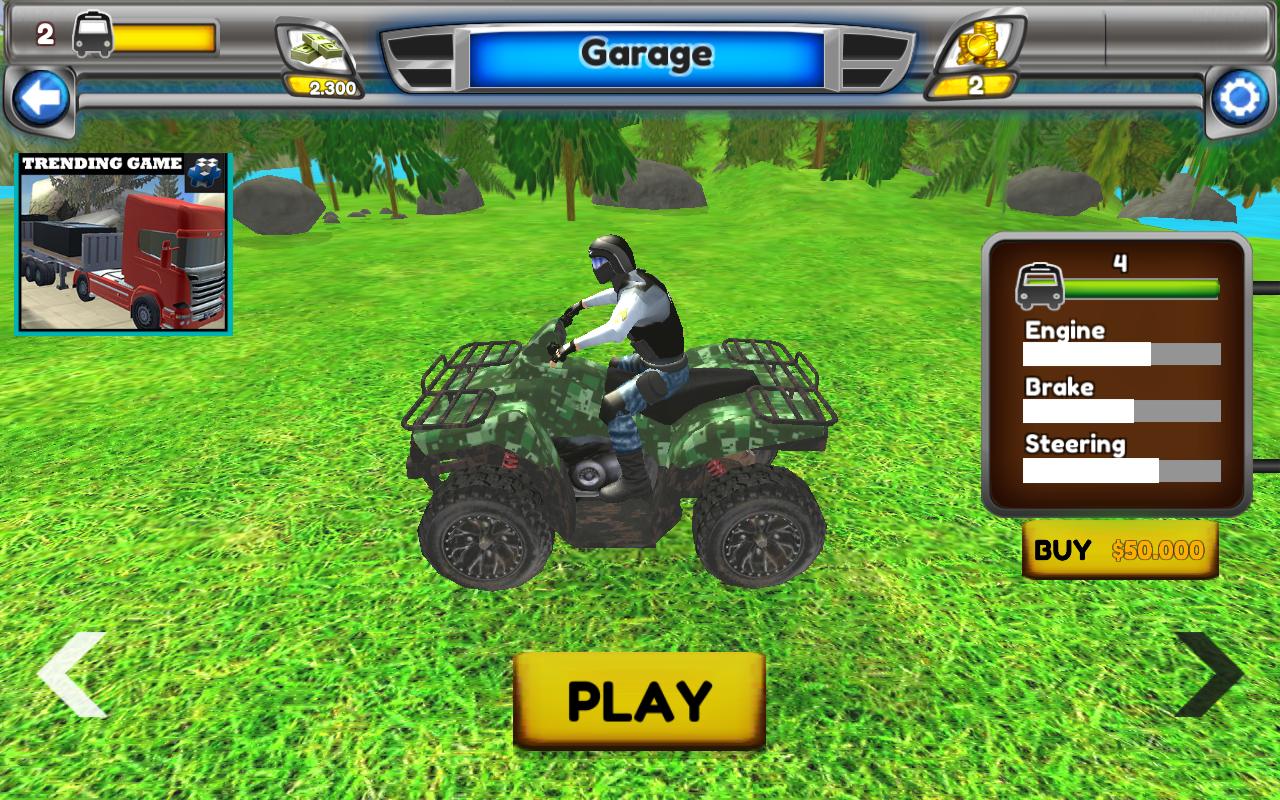 ATV Quad Woods Stunt Driver