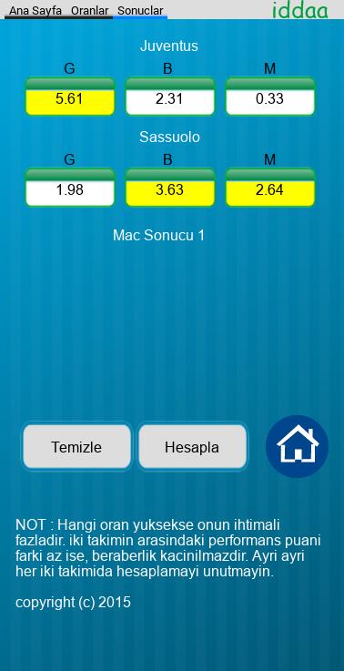iddaa Orani