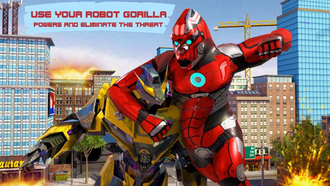 Gorilla Robot Transform Monster Truck Robot Game